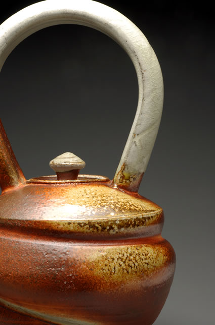 New Work :: Close Up Tea Pot Handle, Lid  :: Tom White Pottery